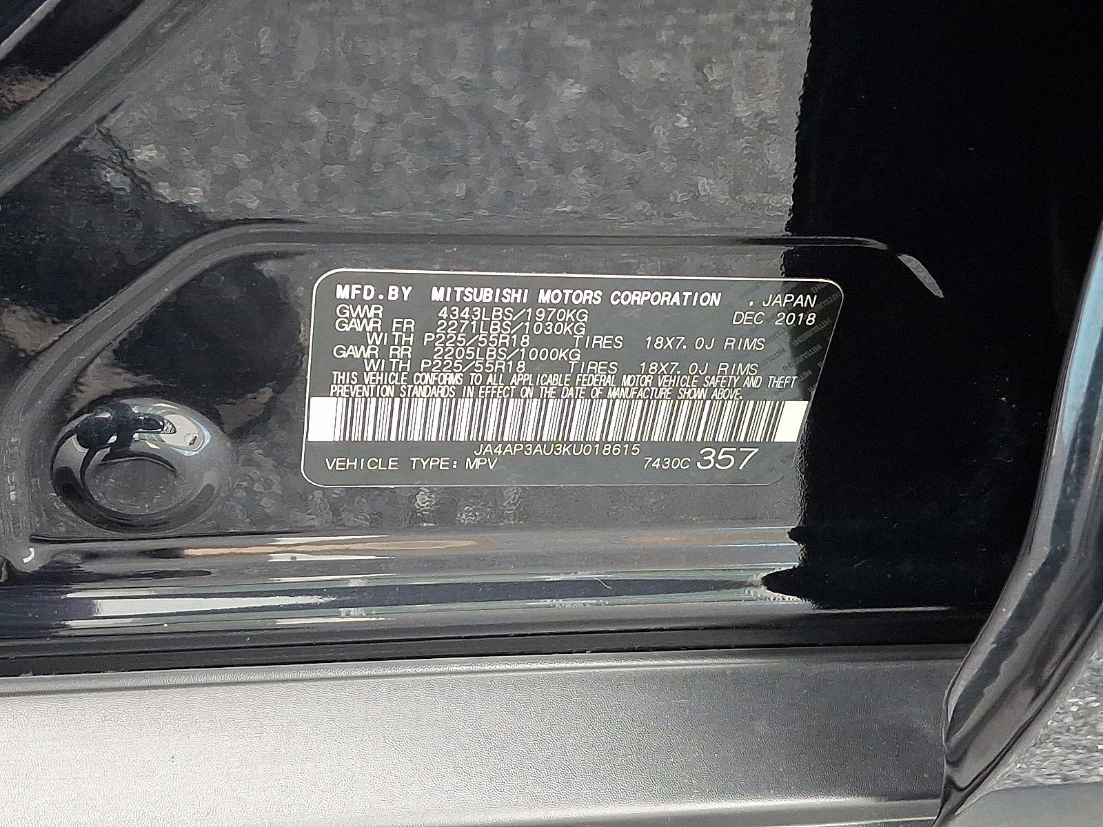 2019 Mitsubishi Outlander Sport ES 2.0