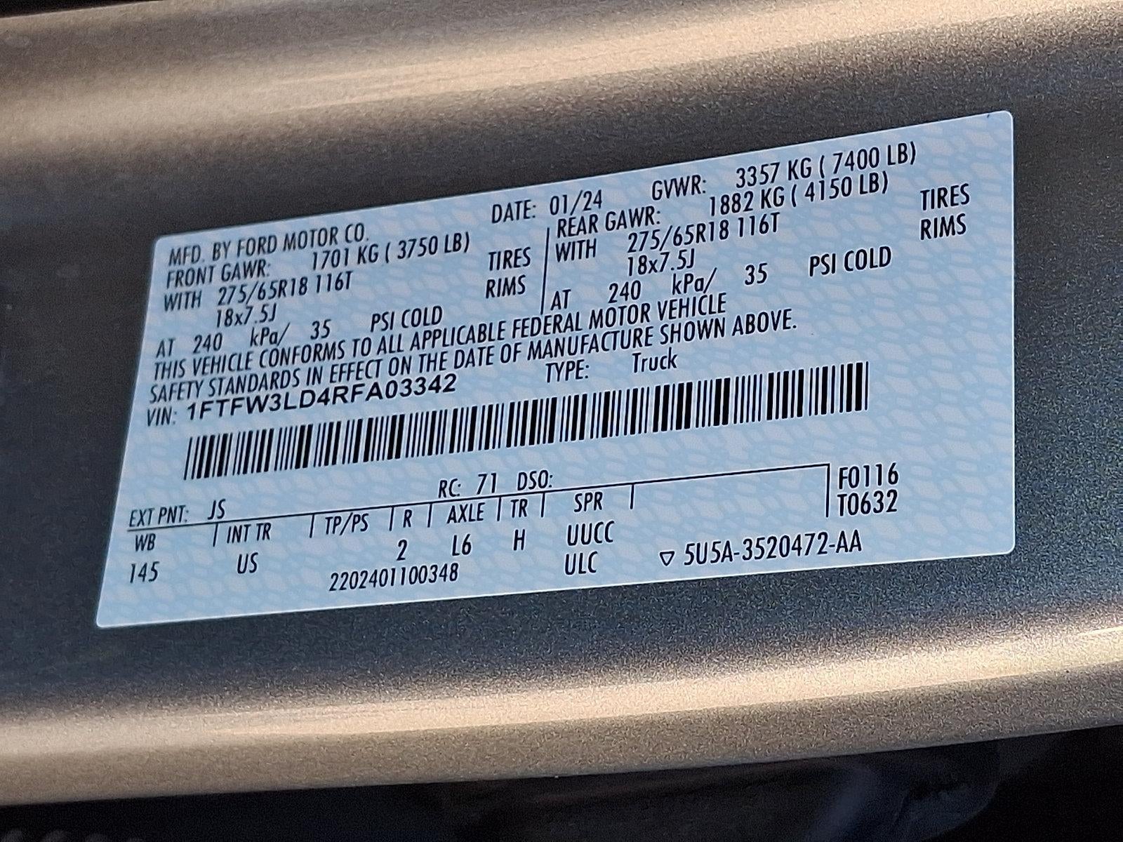 2024 Ford F-150 XLT 4WD SuperCrew 5.5' Box