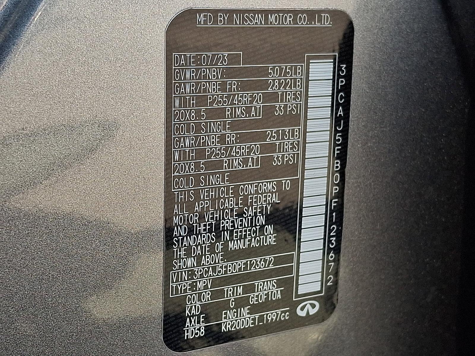 2023 INFINITI QX50 SPORT AWD