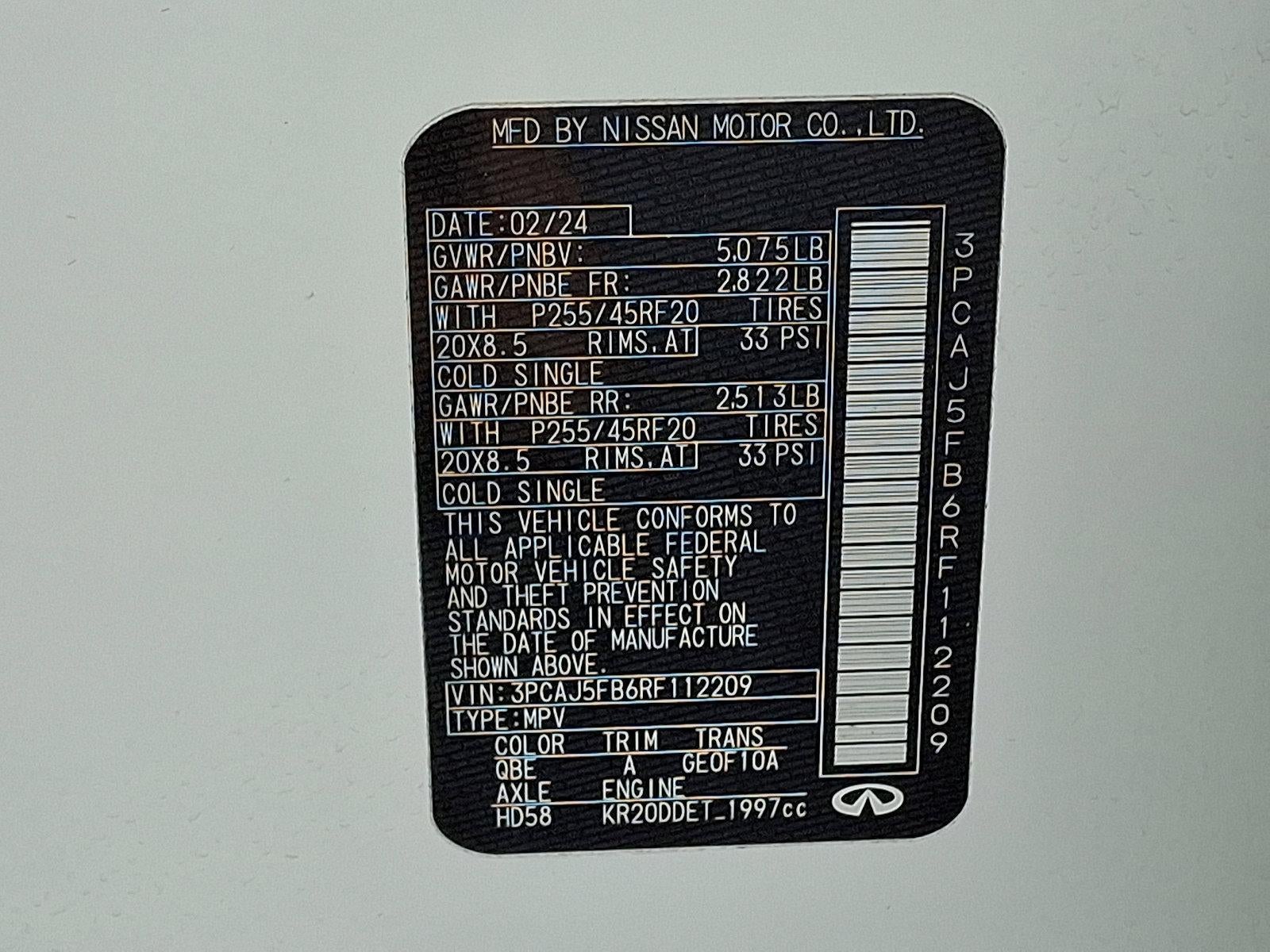 2024 INFINITI QX50 SPORT AWD