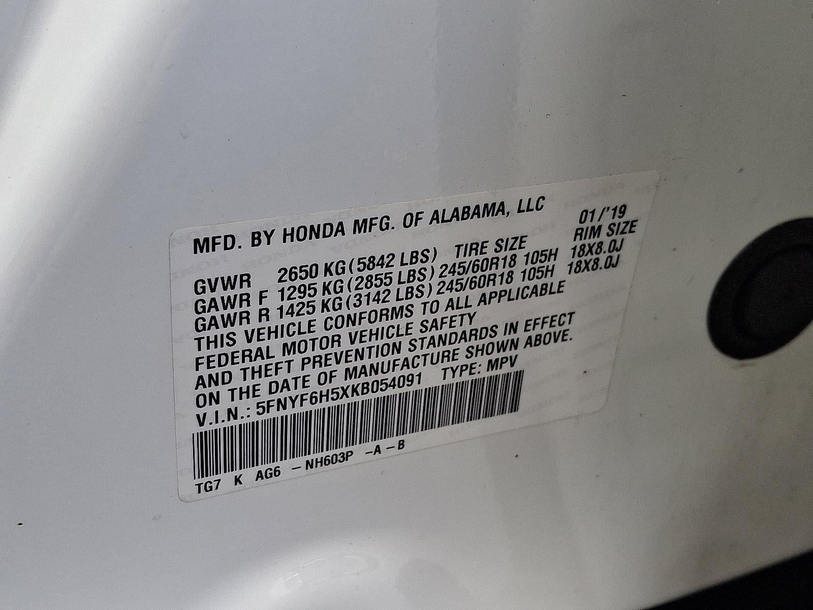 2019 Honda Pilot EX-L AWD