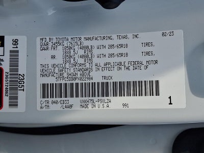 2023 Toyota Tundra 4WD 4WD TRD Pro Hybrid CrewMax 5.5' Bed (Natl)