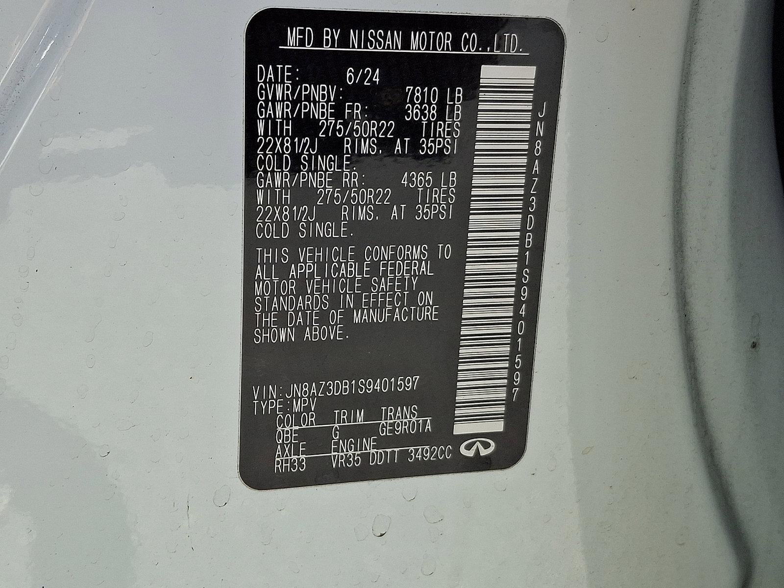 2025 INFINITI QX80 SENSORY AWD
