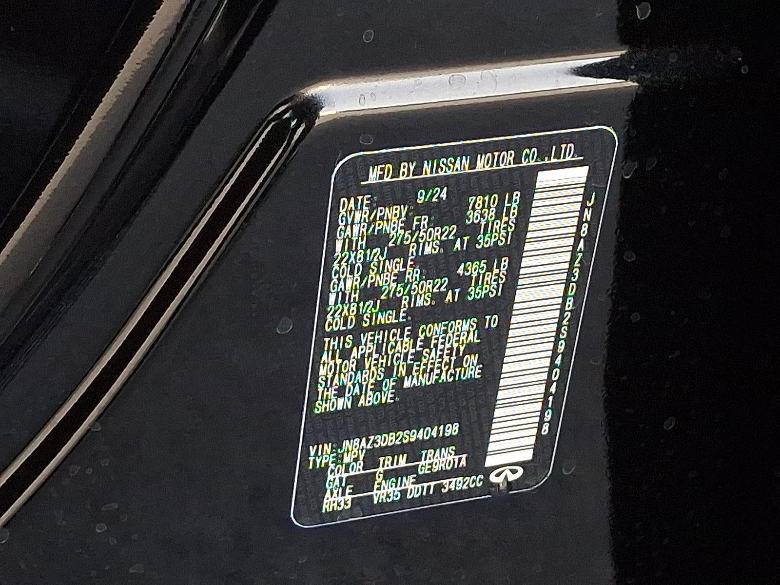 2025 INFINITI QX80 SENSORY AWD