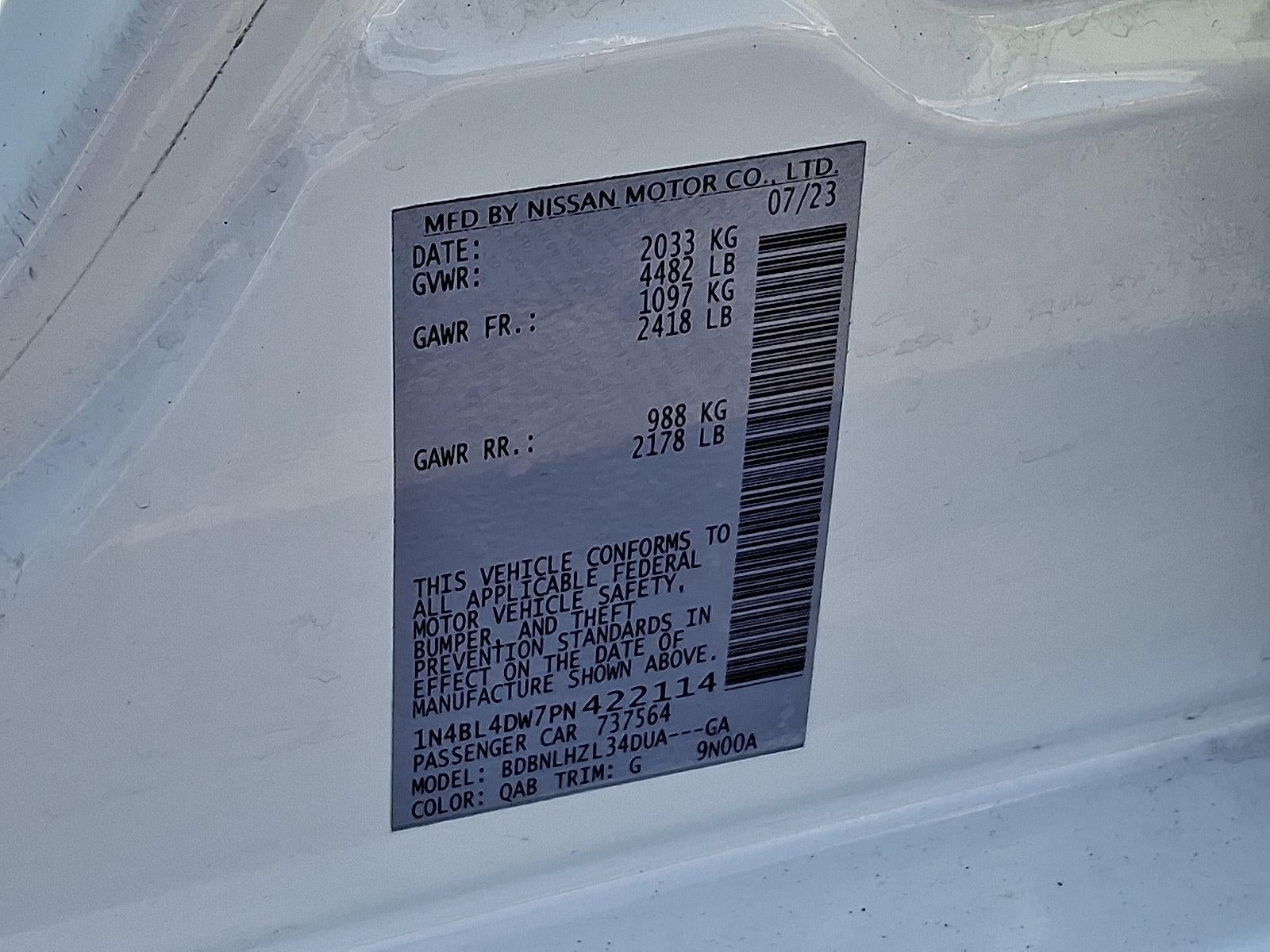 2023 Nissan Altima 2.5 SV AWD Sedan