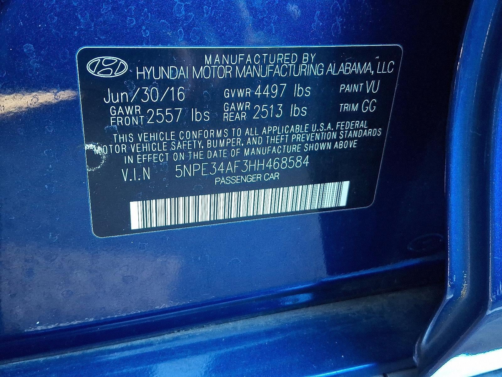 2017 Hyundai SONATA Sport 2.4L PZEV