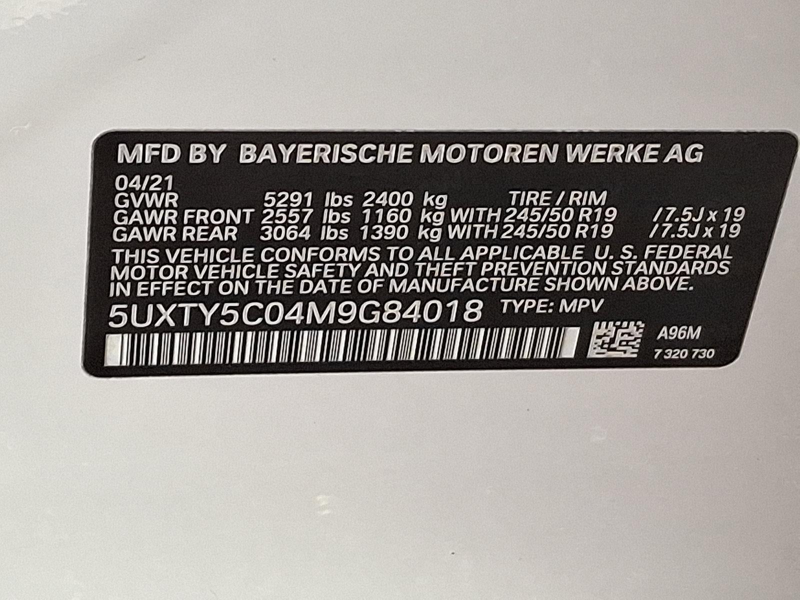 2021 BMW X3 xDrive30i Sports Activity Vehicle