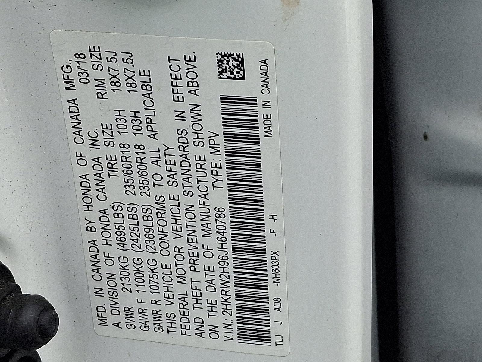 2018 Honda CR-V Touring AWD