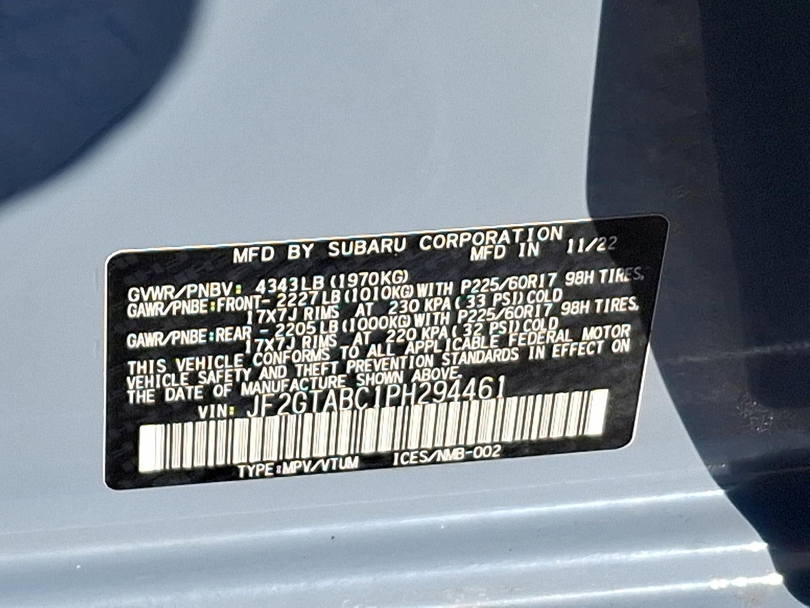 2023 Subaru Crosstrek CVT