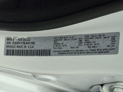 2020 RAM 1500 Limited 4x4 Crew Cab 5'7" Box