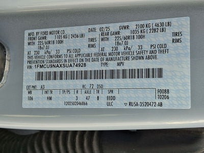 2025 Ford Escape ST-Line Select
