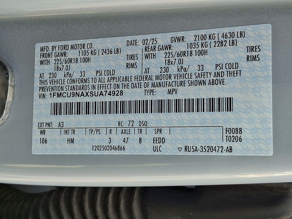 2025 Ford Escape ST-Line Select