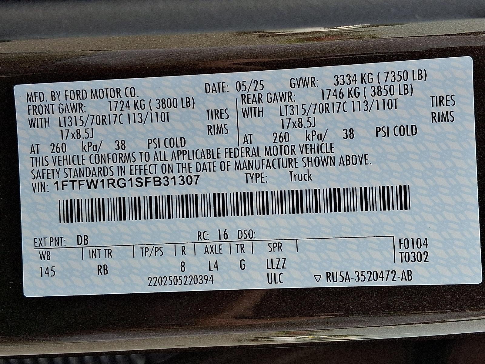 2025 Ford F-150 Raptor 4WD SuperCrew 5.5' Box