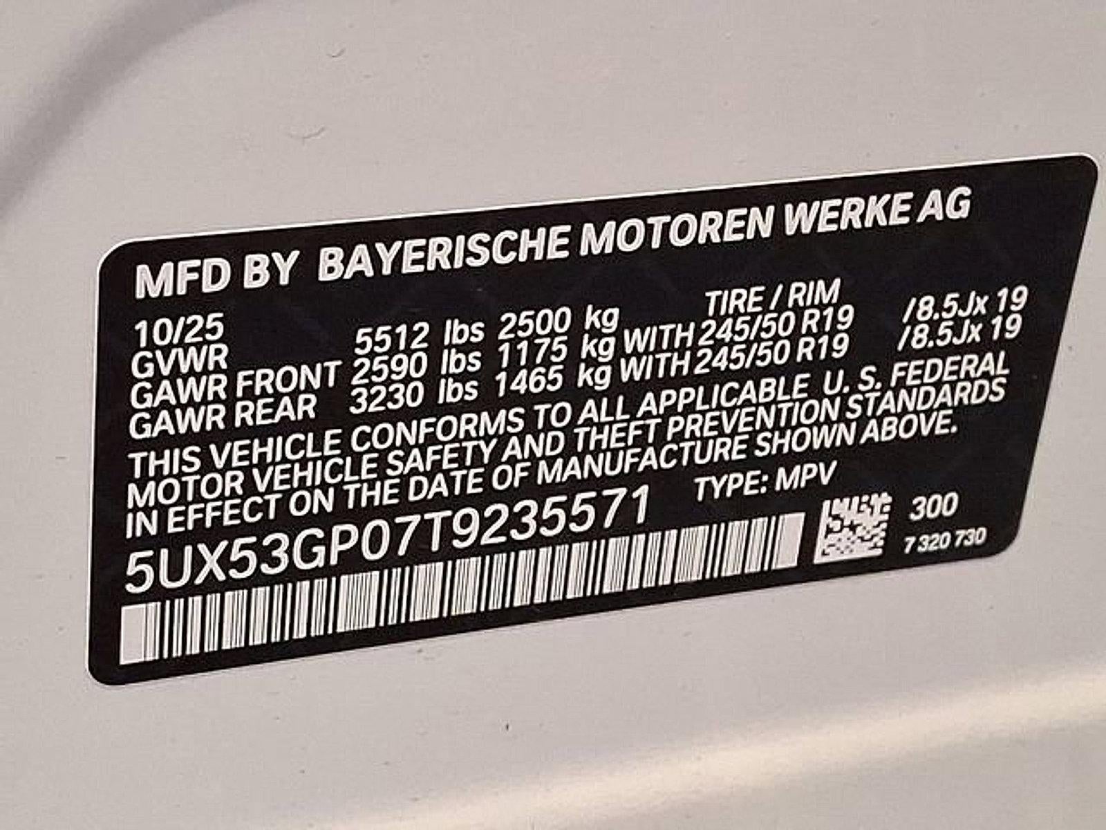 2026 BMW X3 30 xDrive Sports Activity Vehicle