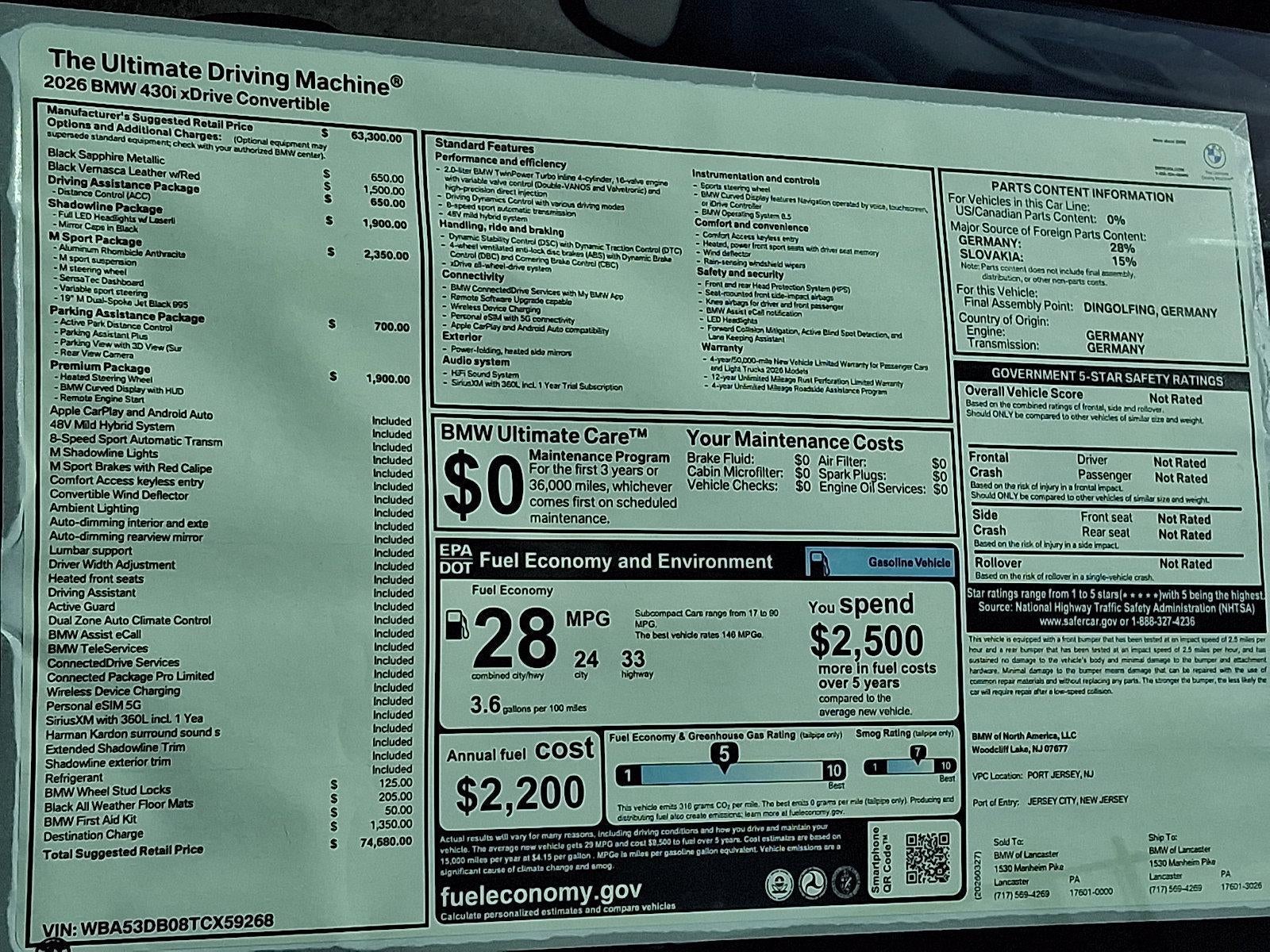2026 BMW 430i xDrive Convertible