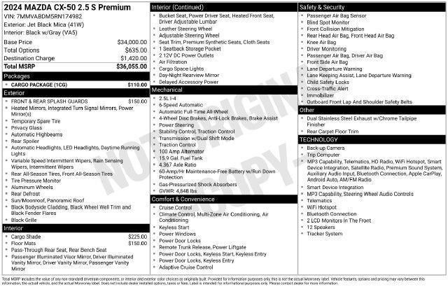 2024 Mazda Mazda CX-50 2.5 S Premium Package AWD