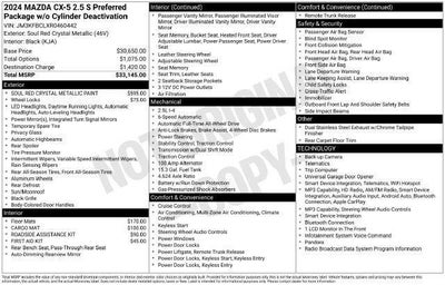 2024 Mazda Mazda CX-5 2.5 S Preferred Package AWD