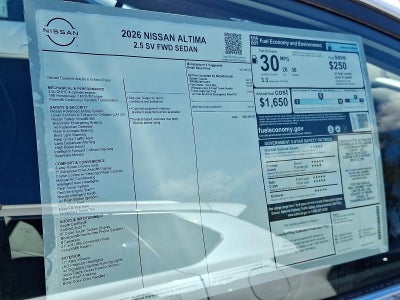 2026 Nissan Altima SV