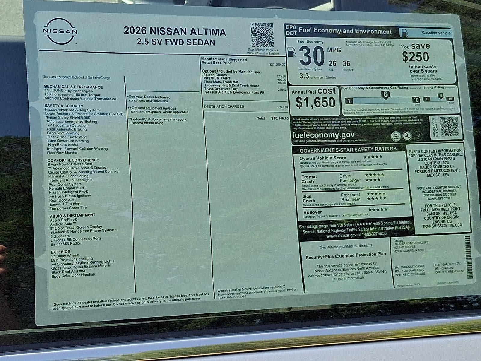 2026 Nissan Altima SV