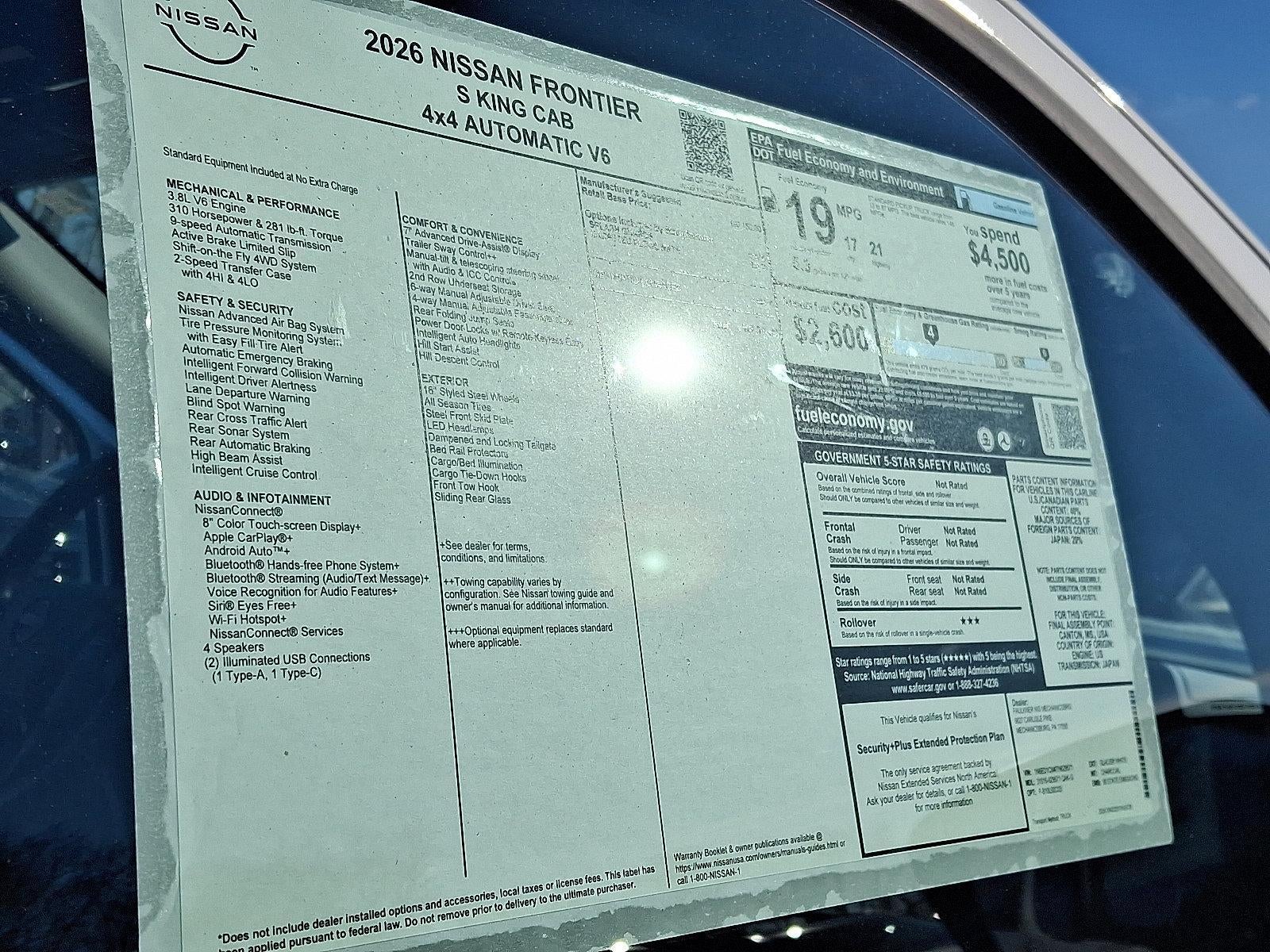 2026 Nissan Frontier King Cab® S