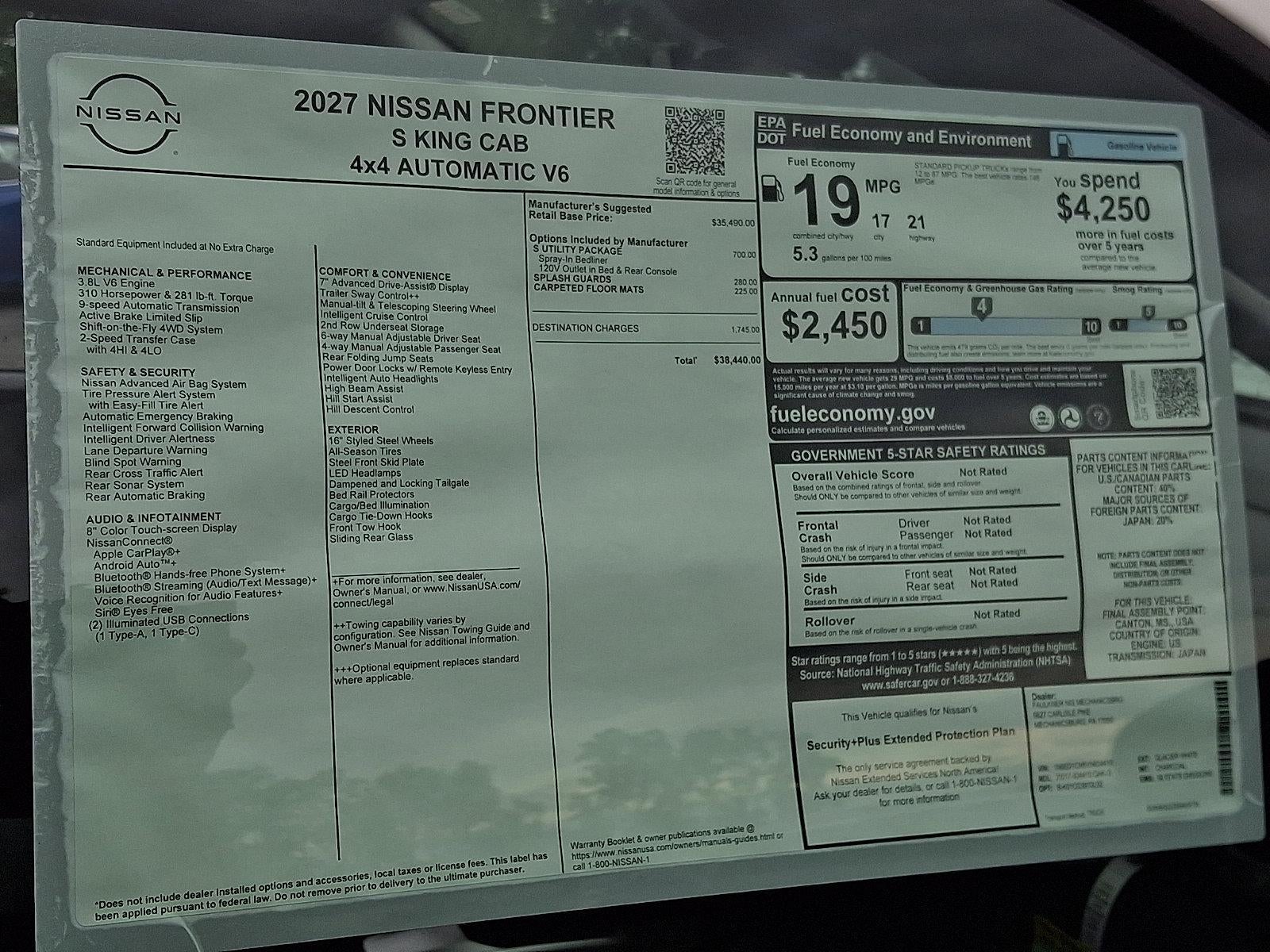 2027 Nissan N/A King Cab® S