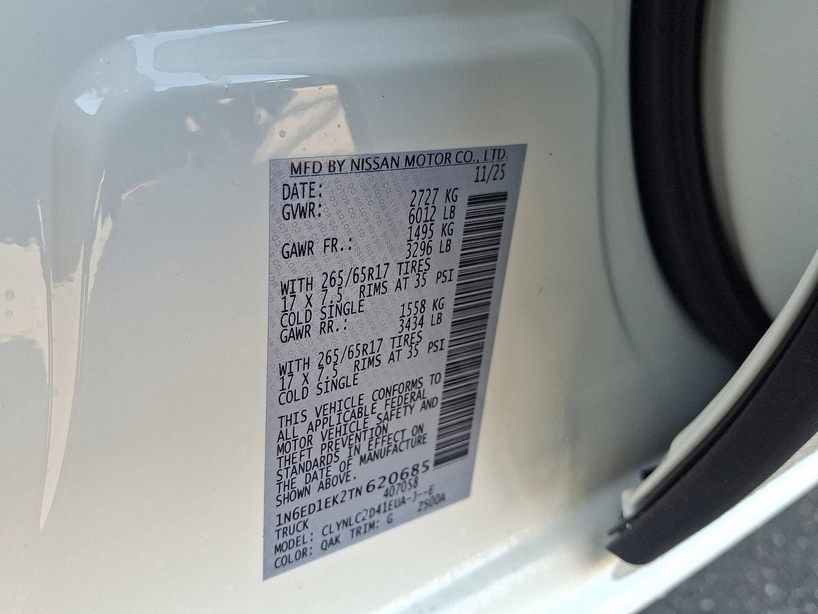 2026 Nissan Frontier Crew Cab SV