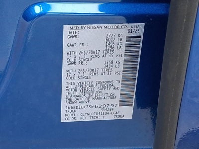 2025 Nissan Frontier Crew Cab 4x4 PRO-4X