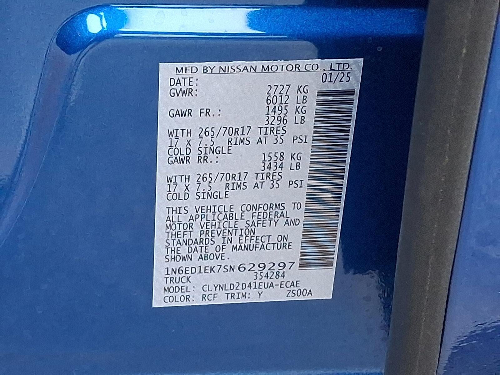 2025 Nissan Frontier Crew Cab 4x4 PRO-4X