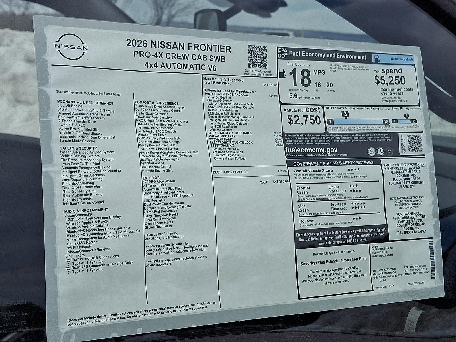 2026 Nissan Frontier Crew Cab PRO-4X®