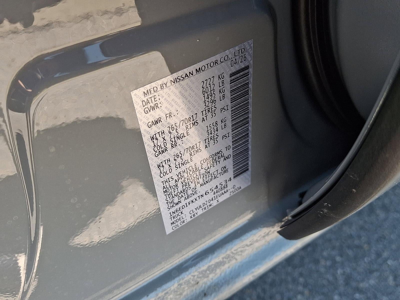 2026 Nissan Frontier Crew Cab 4x4 Long Bed PRO-4X