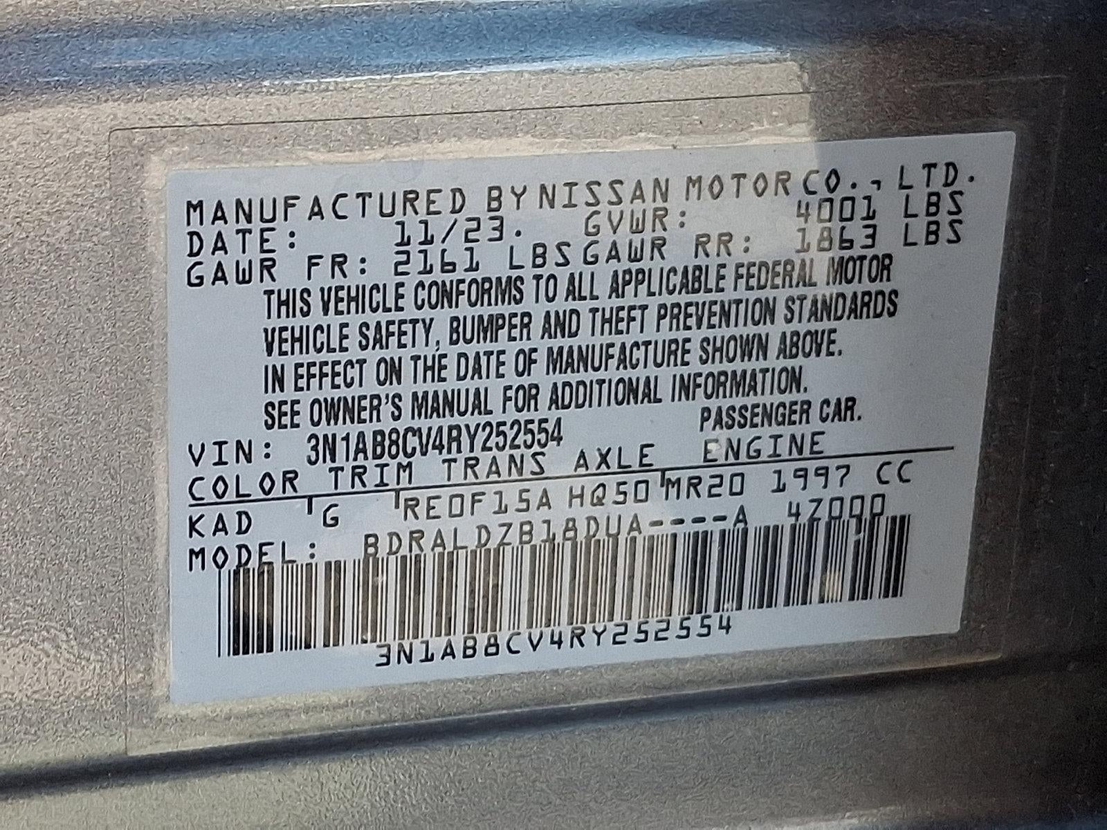 2024 Nissan Sentra SV CVT