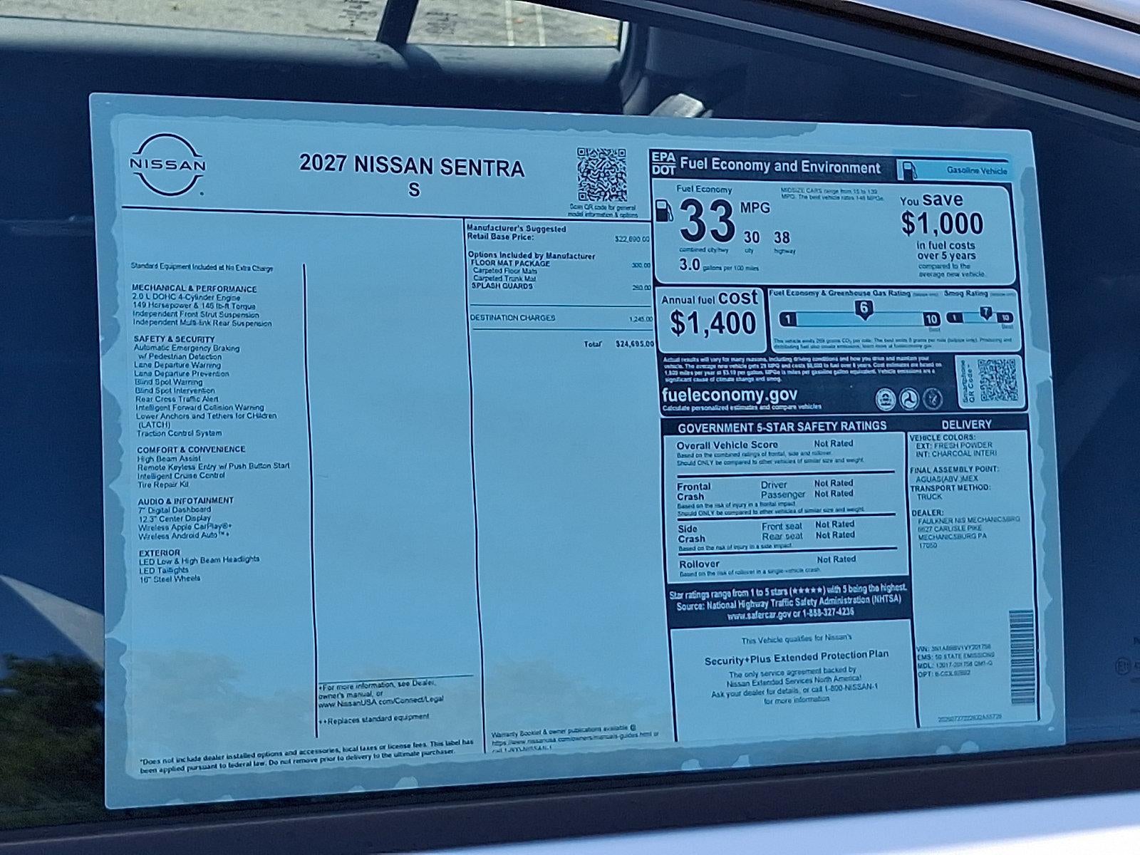 2027 Nissan Sentra S