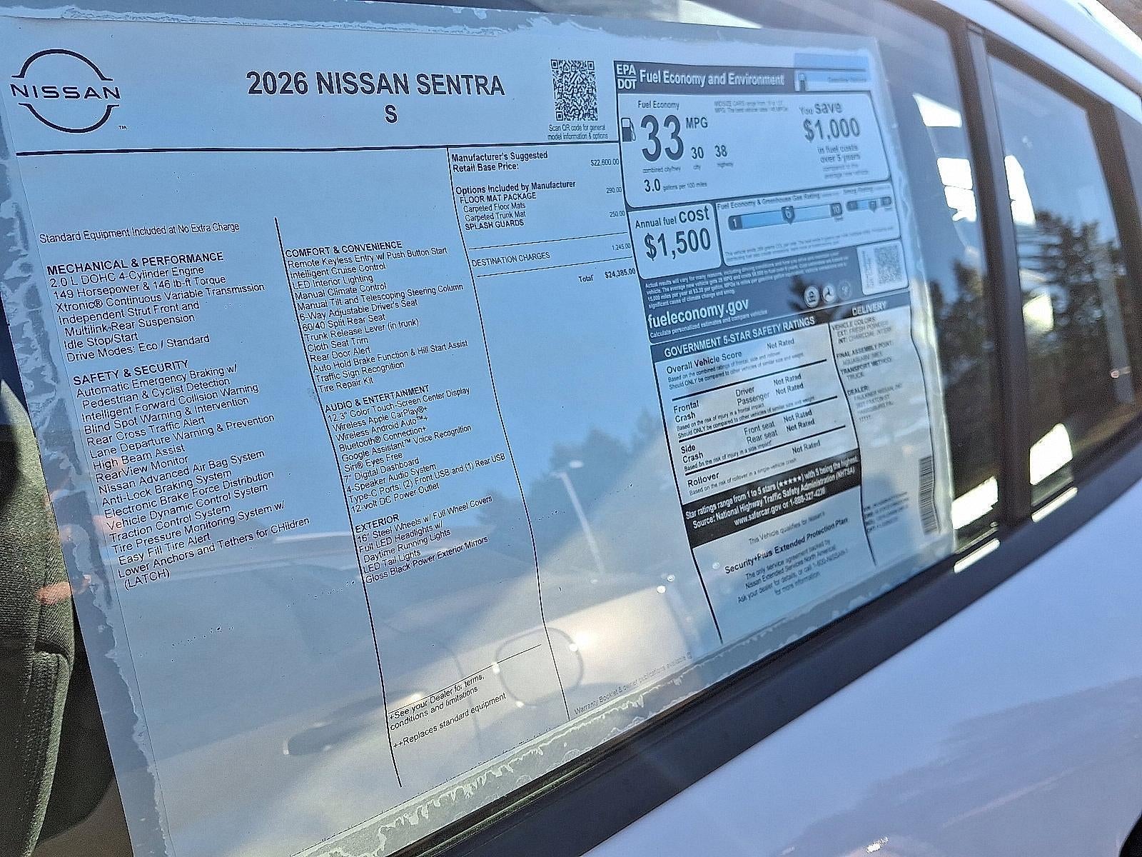 2026 Nissan Sentra S Sedan