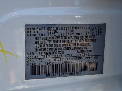 2027 Nissan Sentra S