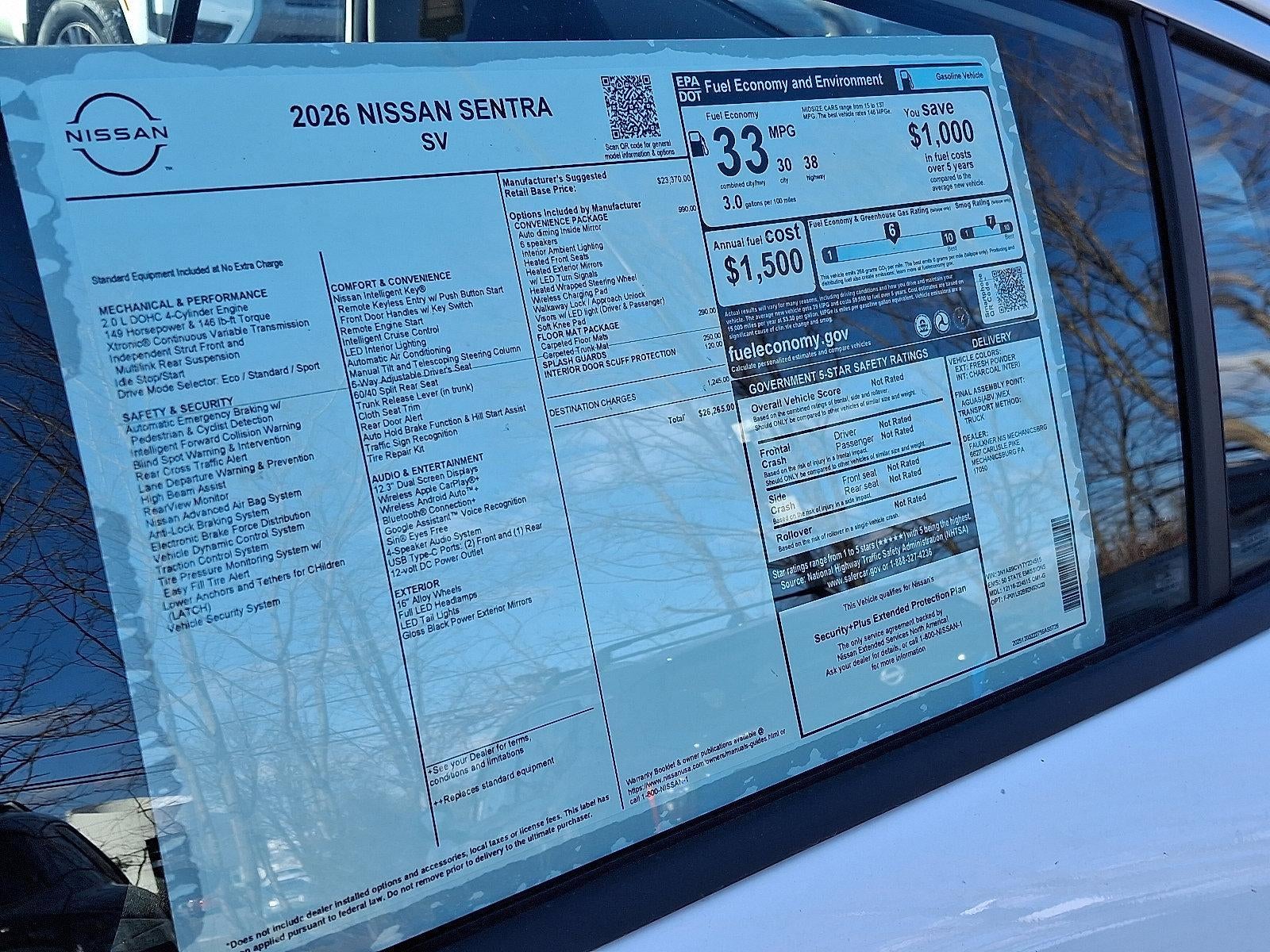 2026 Nissan Sentra SV