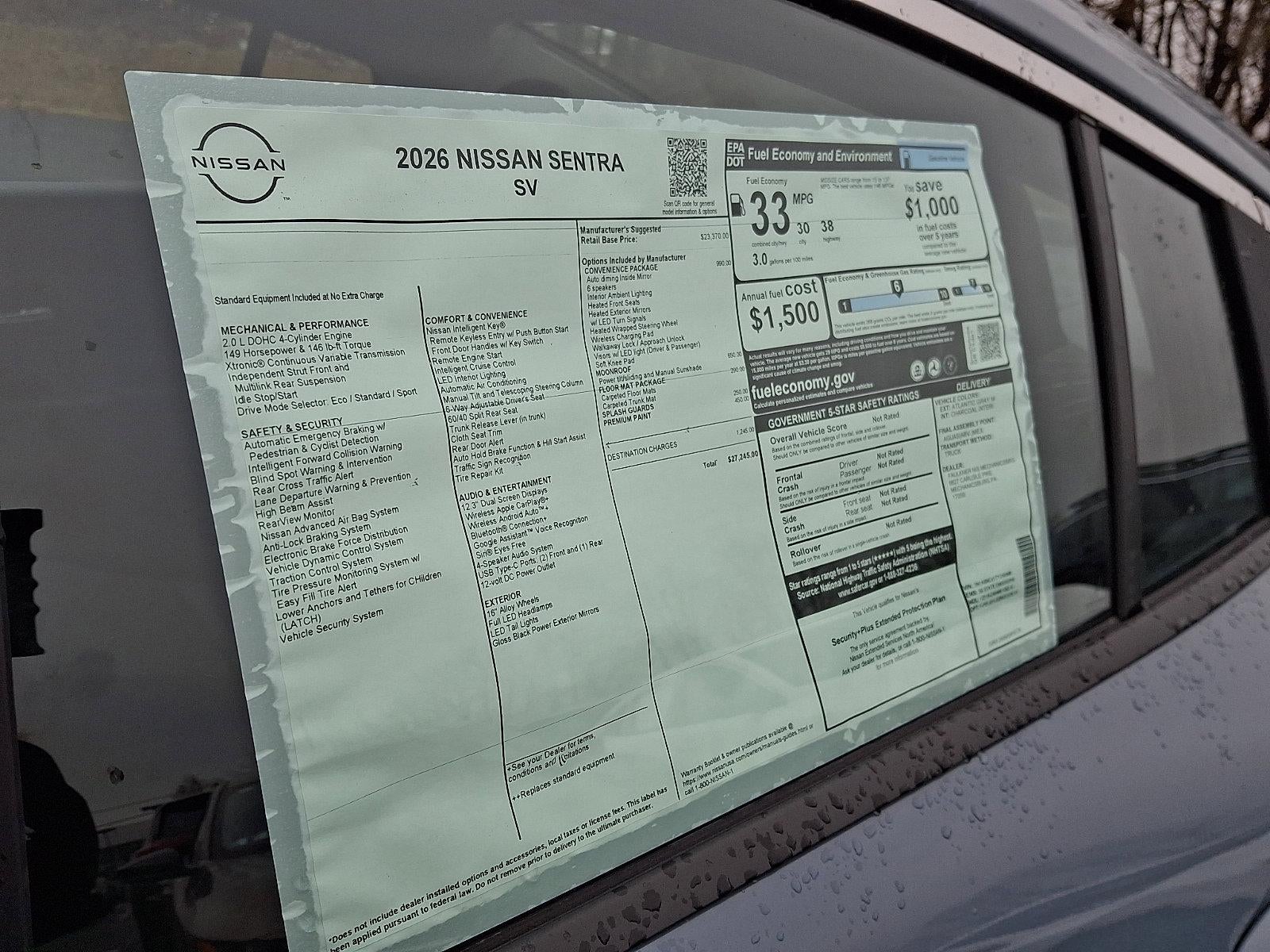 2026 Nissan Sentra SV