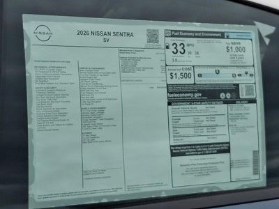 2026 Nissan Sentra SV