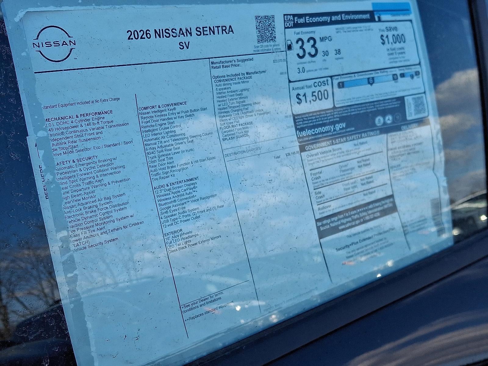 2026 Nissan Sentra SV