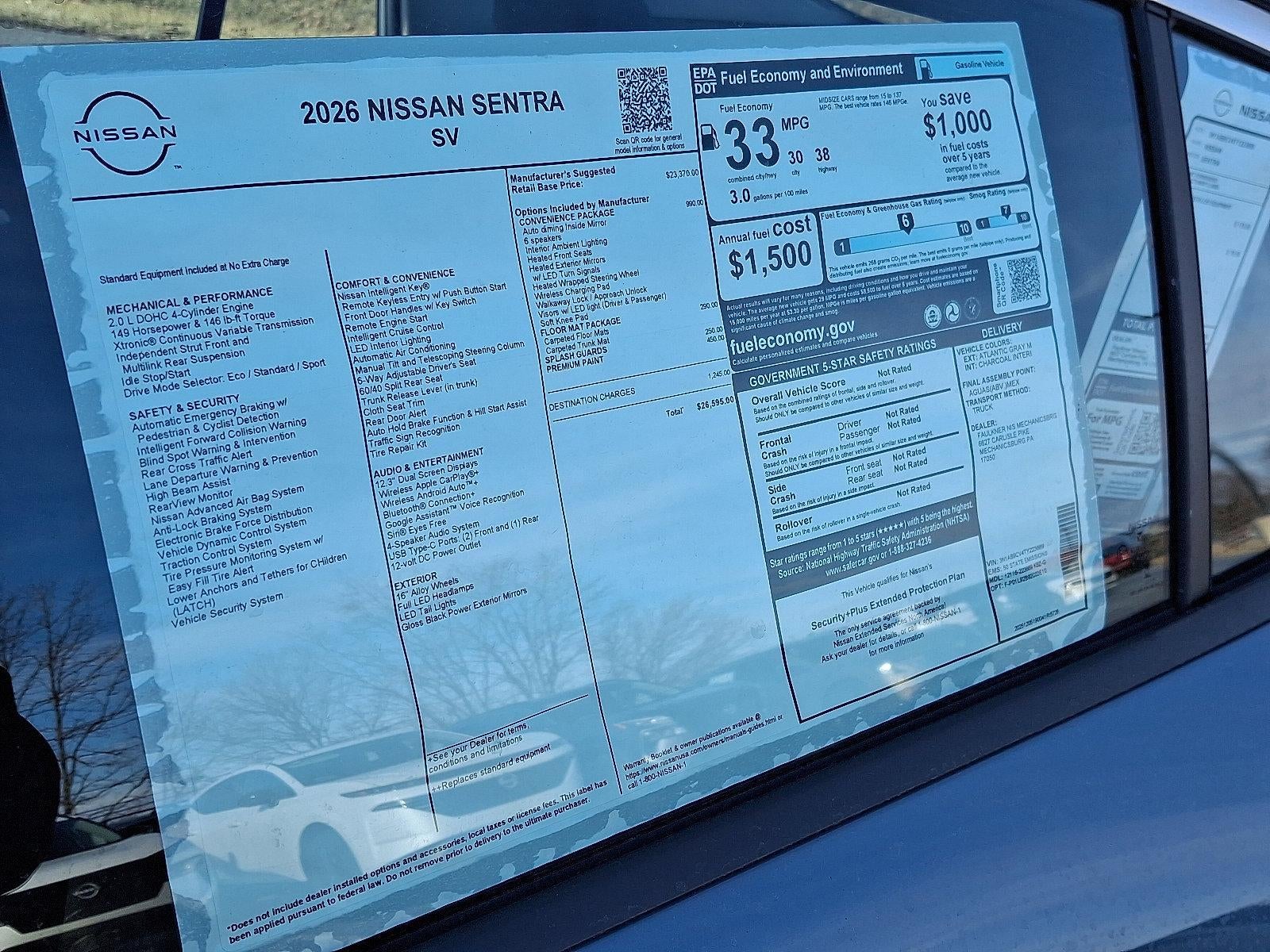 2026 Nissan Sentra SV