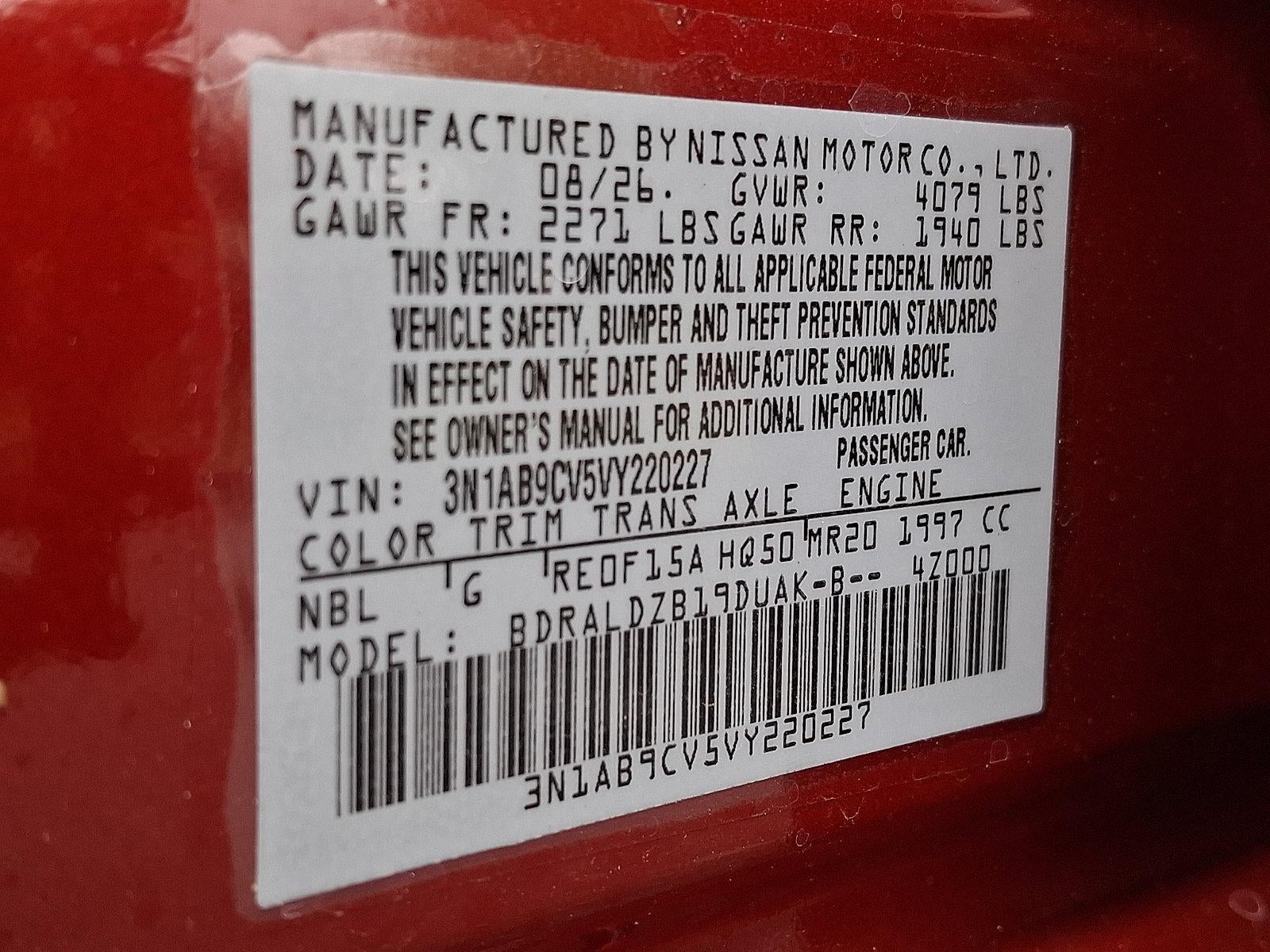 2027 Nissan Sentra SV