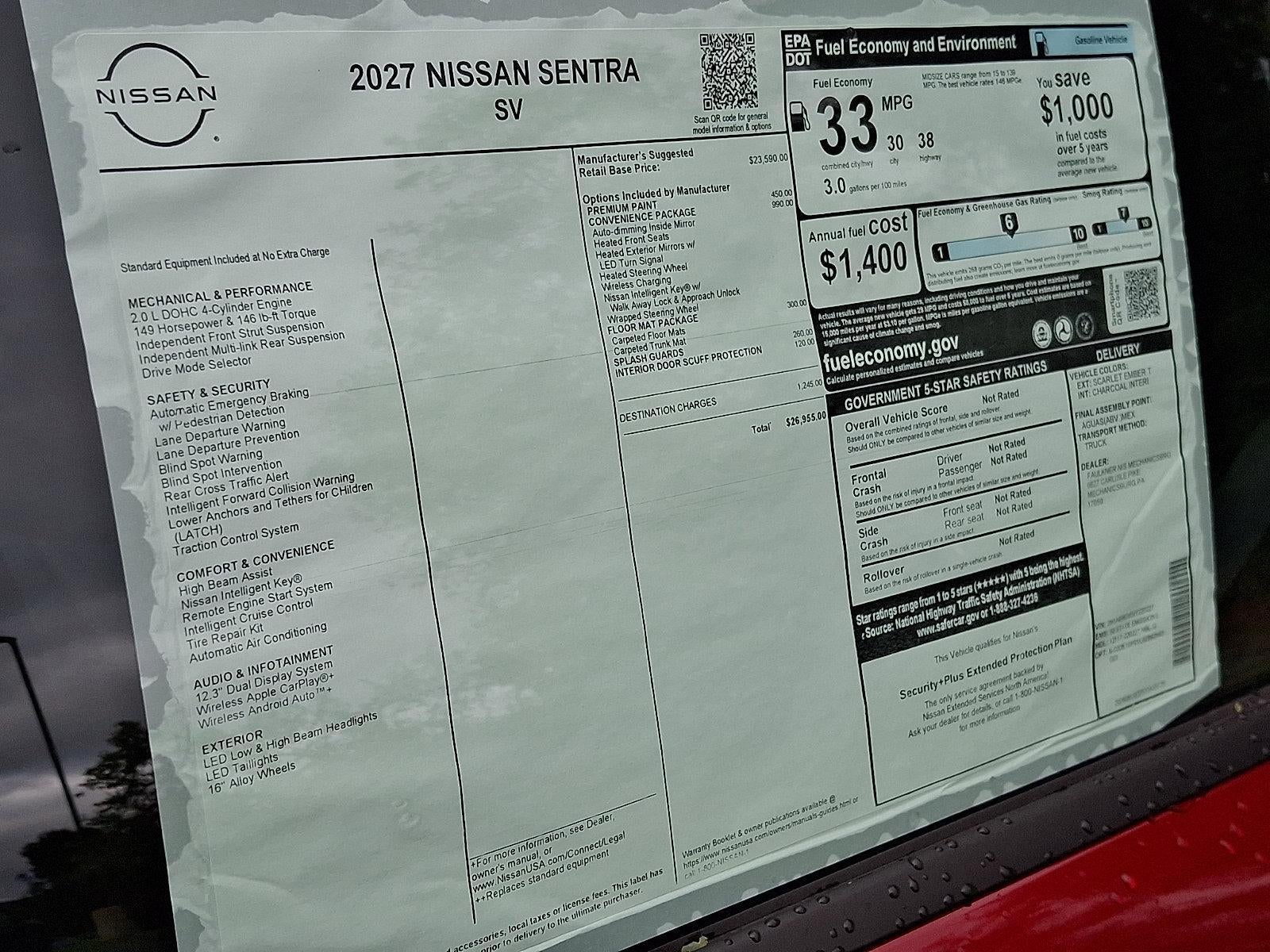 2027 Nissan Sentra SV
