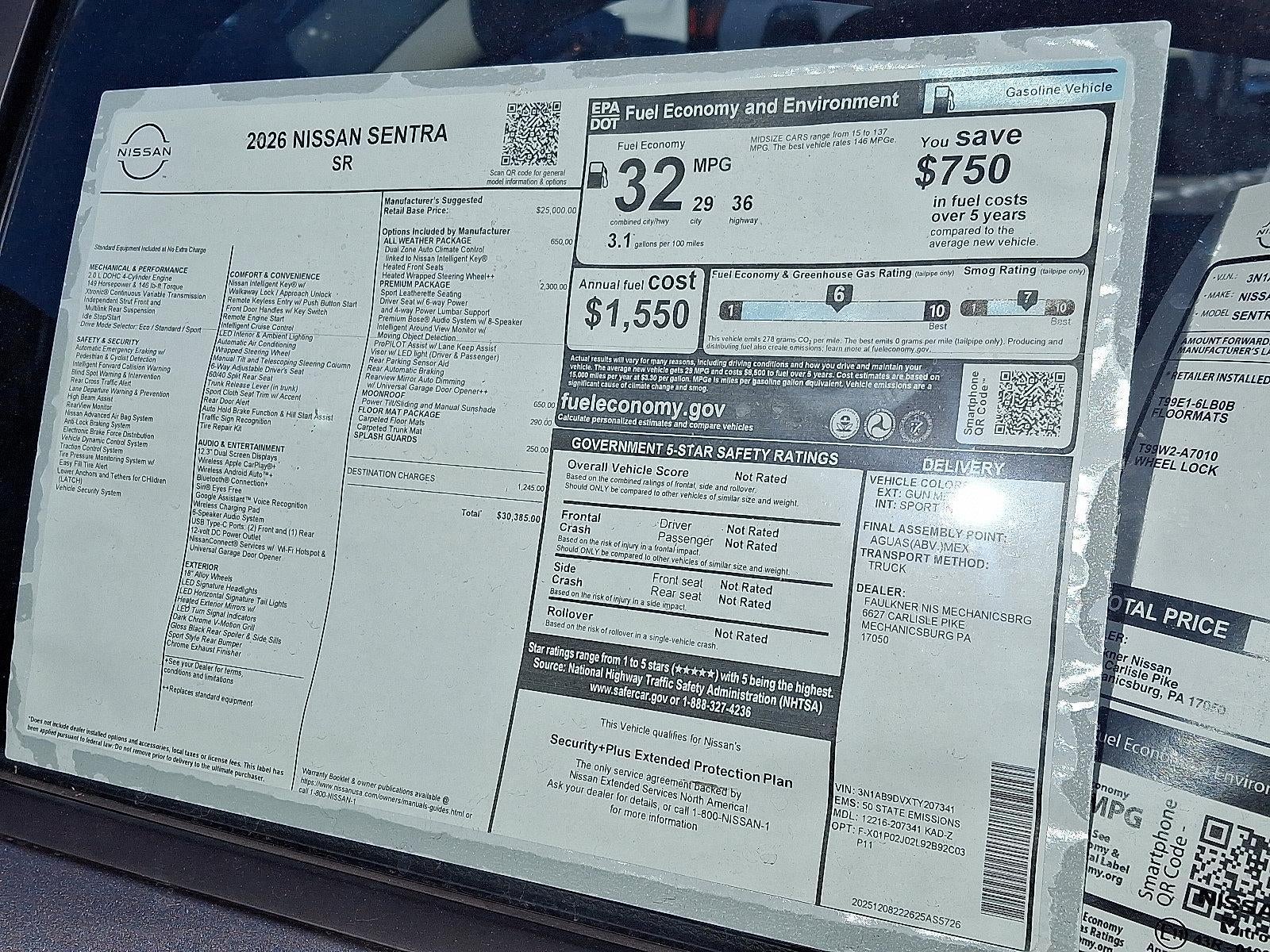 2026 Nissan Sentra SR