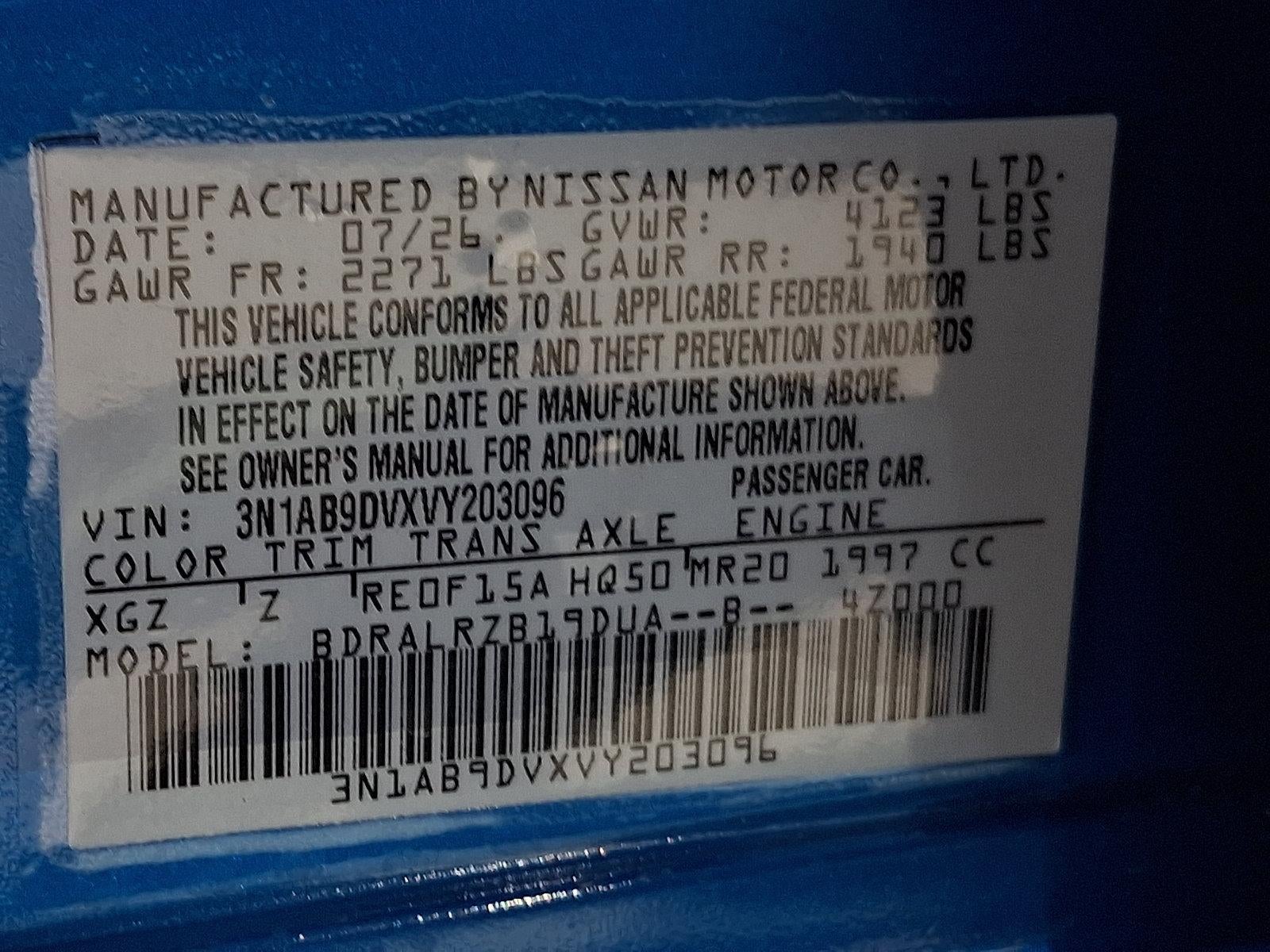 2027 Nissan Sentra SR