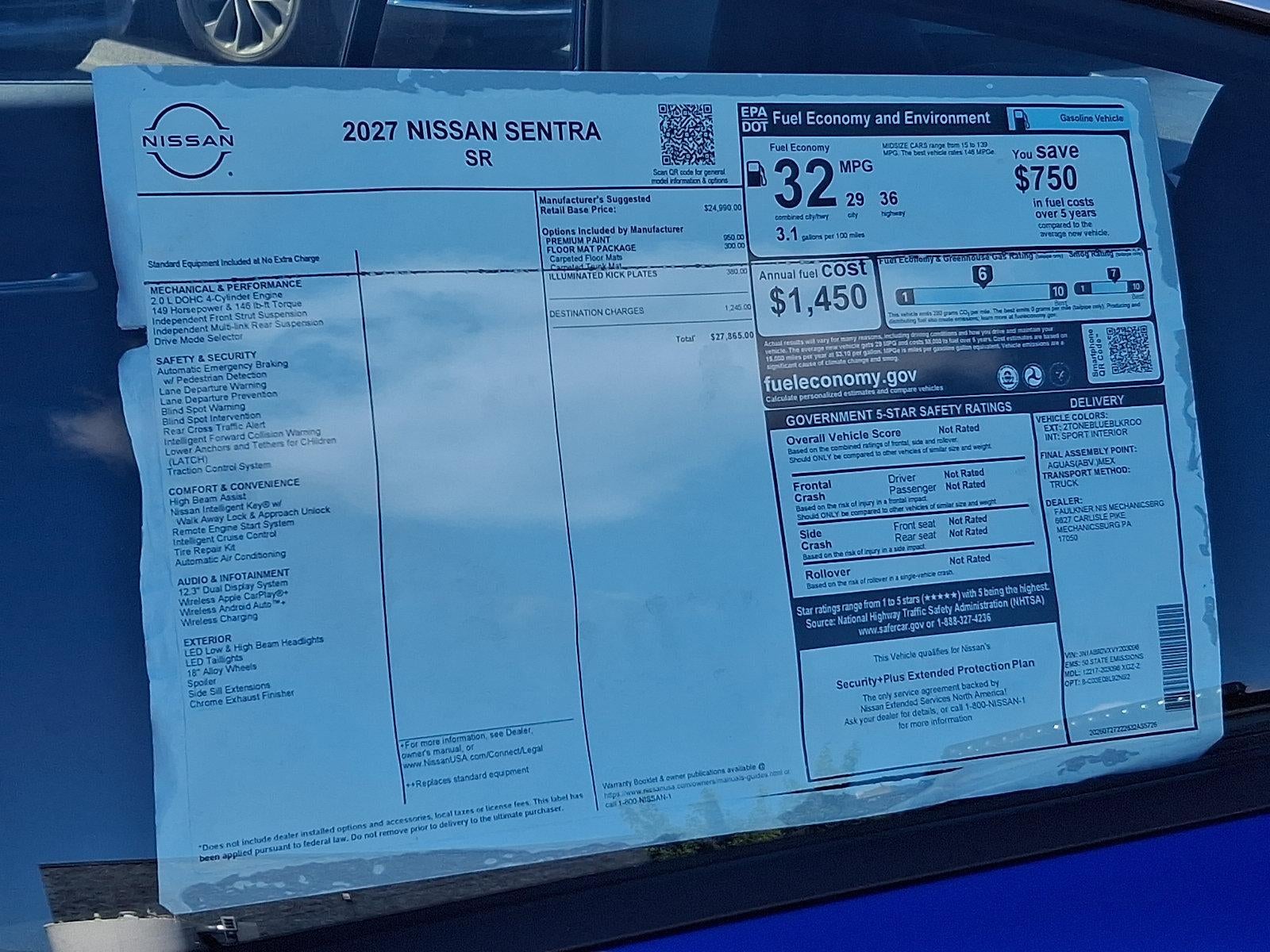 2027 Nissan Sentra SR