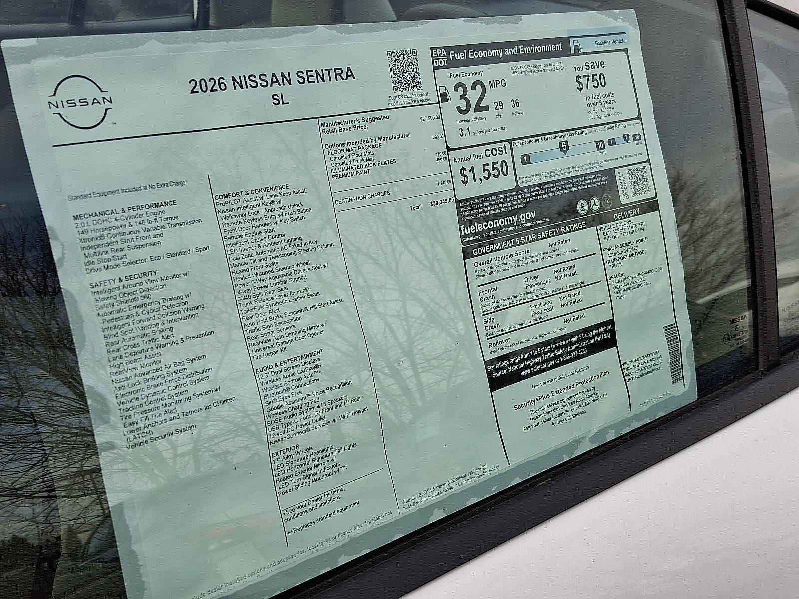 2026 Nissan Sentra SL