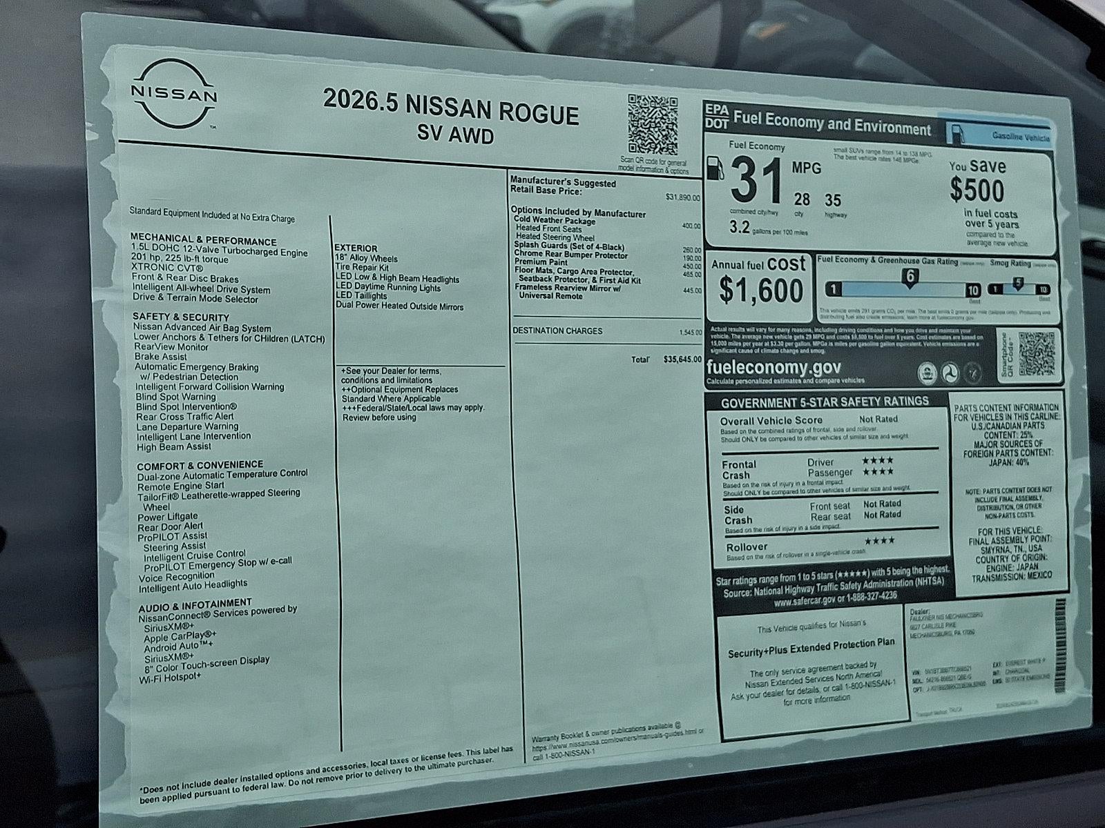 2026 Nissan Rogue SV