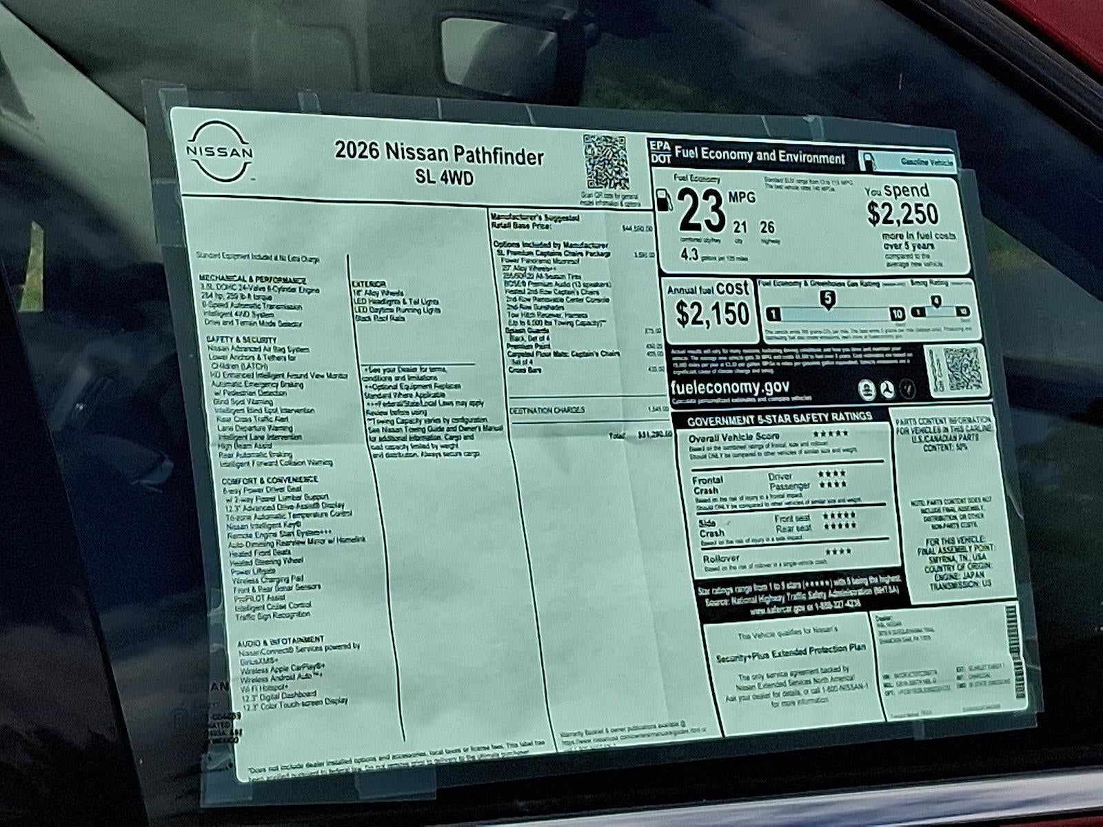 2026 Nissan Pathfinder SL 4WD