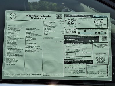 2026 Nissan Pathfinder Platinum