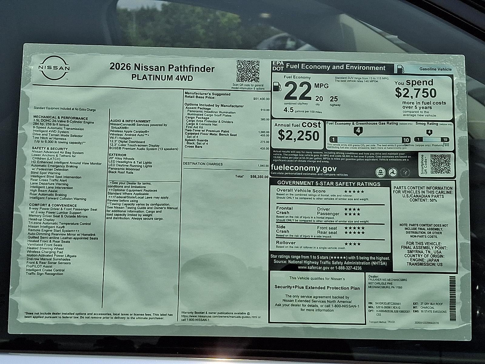 2026 Nissan Pathfinder Platinum