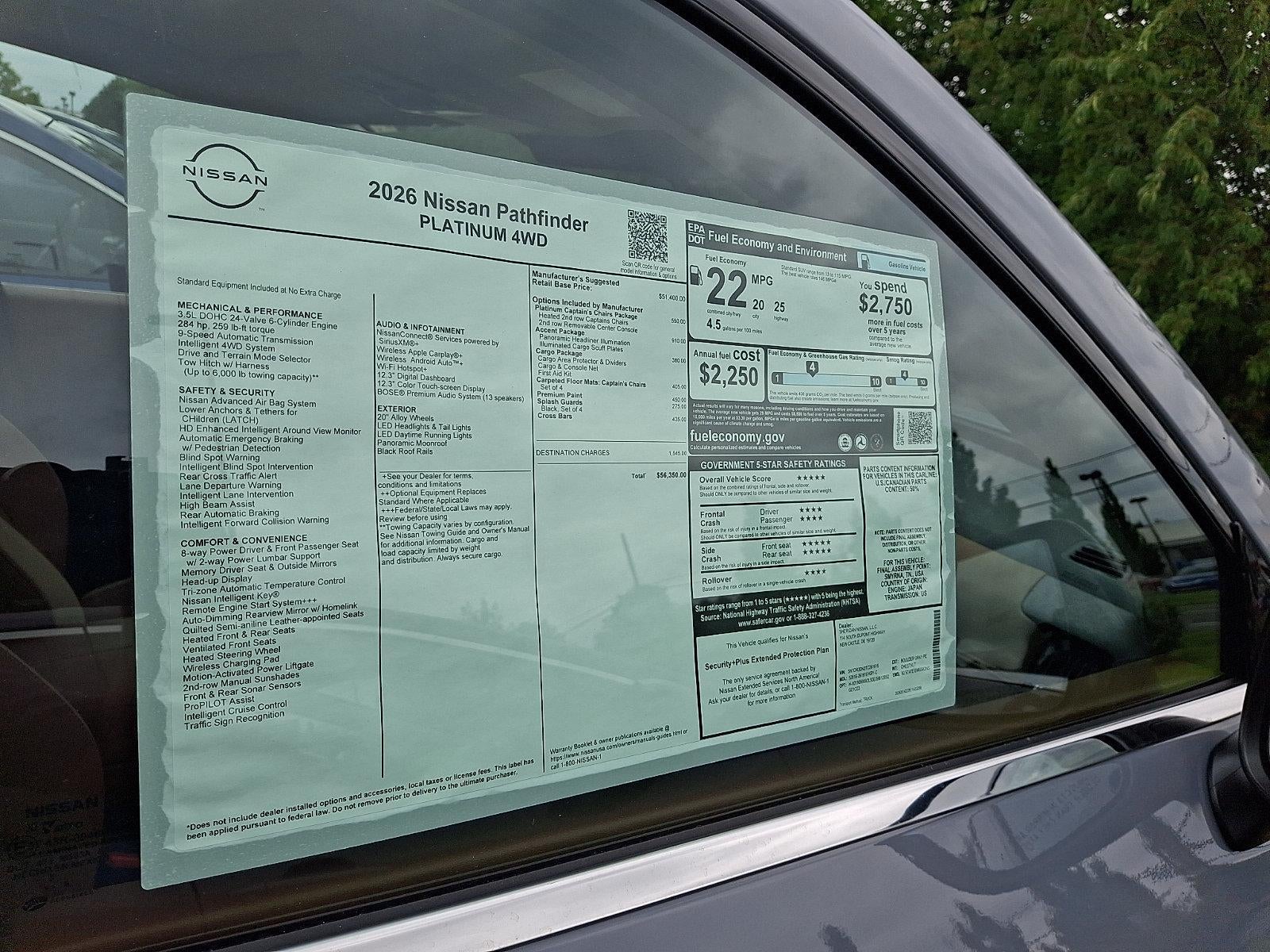 2026 Nissan Pathfinder Platinum